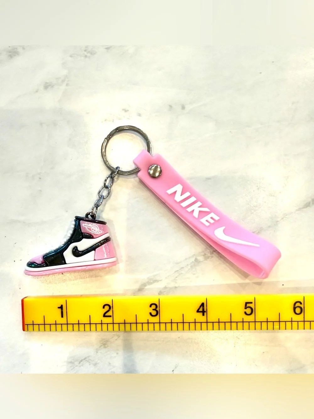 New Pink Air Jordan 1 Retro Hightop Mini Sneaker Keychain & Wristlet Strap